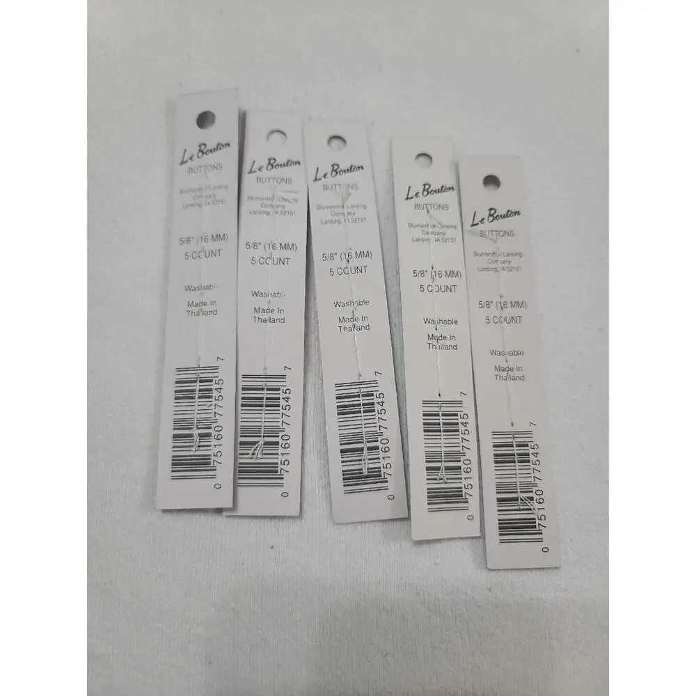 LeBouton Button Bundle Clear White Floral Cut 2 Pks 3/4
